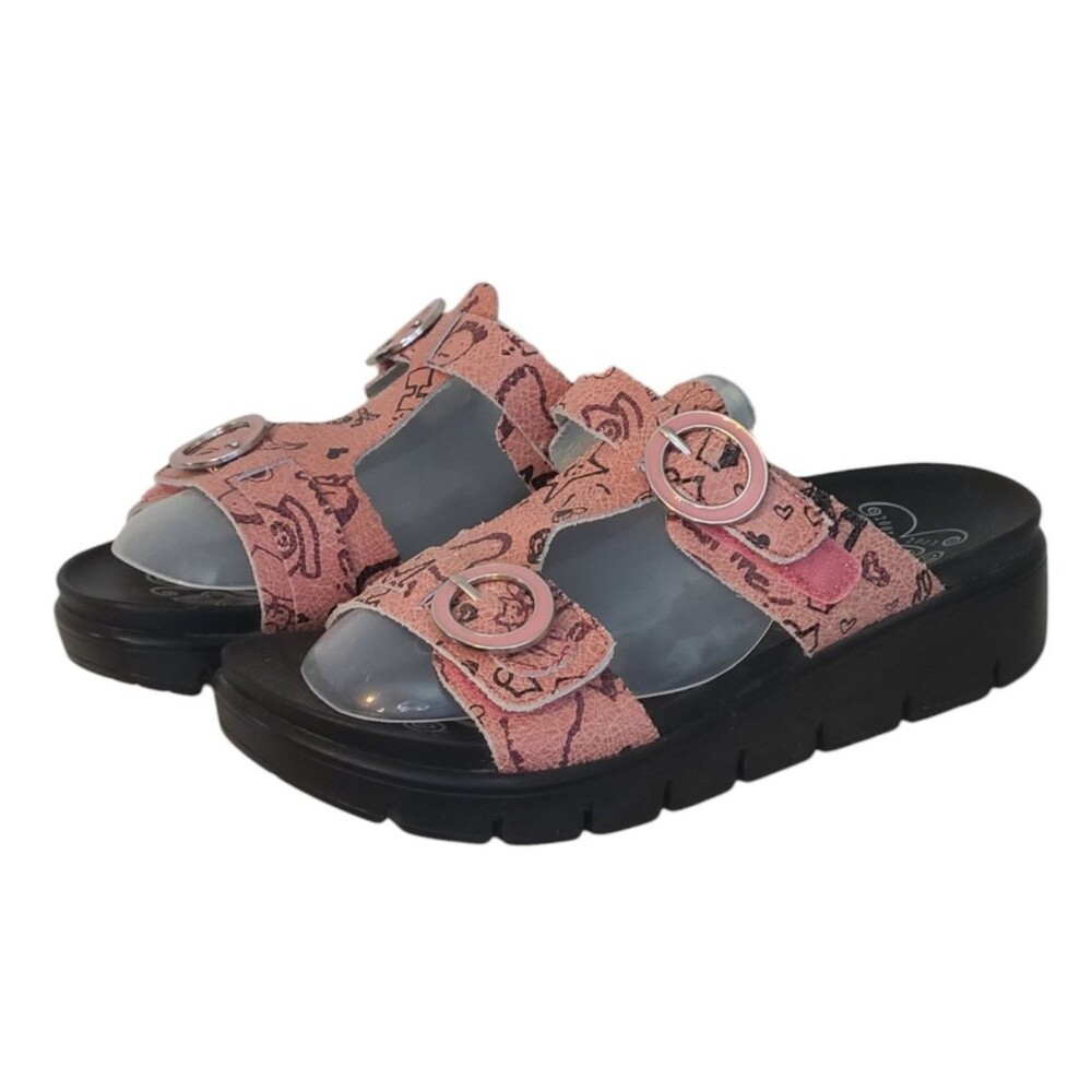 Alegria Vita pink Scribble Sport Heritage Leather Sandal EU 36/US 5.5-6 Boho
